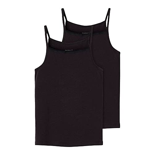 NAME IT Mädchen Nkfstrap Top 2p Noos Unterhose, Schwarz, 116 EU von NAME IT