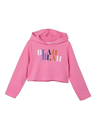 NAME IT Mädchen Nkfviala Ls Short Boxy Sweat Wh Bru N1, Pink Cosmos, 146 von NAME IT