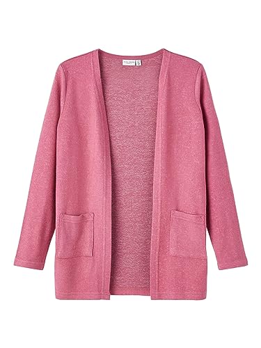 NAME IT Mädchen Nkfvicti Knit Card Noos Pullover, Rose Wine, 134/140 von NAME IT