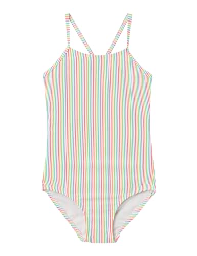 NAME IT Mädchen Nkfzaida Swimsuit Badeanzug, Murex Shell/Stripes:Multi, 122/128 cm von NAME IT