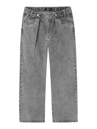NAME IT Mädchen Nlfnilizza DNM Hw Wide Pant Jeanshose, Light Grey Denim, 146 EU von NAME IT
