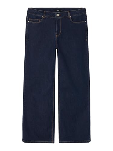 NAME IT Mädchen Nlftulrichia DNM Lw Wide Pant Jeanshose, Dark Blue Denim, 164 EU von NAME IT