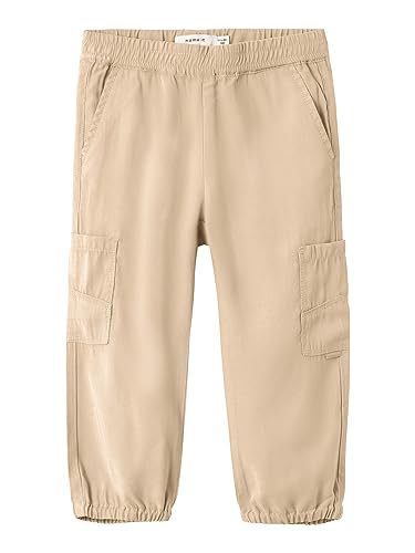 NAME IT Mädchen Nmfbella Round Twill Pant 9347-bu Noos, Safari, 110 von NAME IT