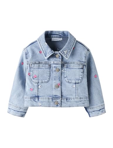 NAME IT Mädchen Nmfelisa DNM Emb Jacket 2633-Fr T, Light Blue Bleached Denim, Numeric_92 NAME IT Mädchen Nmfelisa DNM Emb Jacket 2633-Fr T, Light Blue Bleached Denim, Numeric_92 von NAME IT