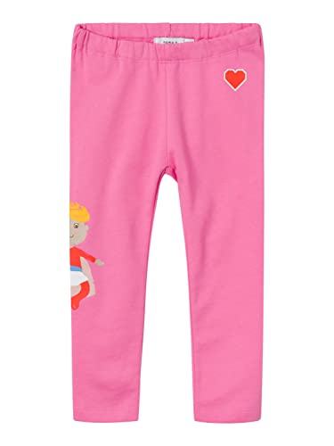 NAME IT Mädchen Nmfliva Sweat Legging Box Bru, Pink Cosmos, 110 von NAME IT