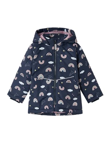 NAME IT Mädchen Nmfmaxi Jacket AOP Kurzjacke, Blau, 98 von NAME IT