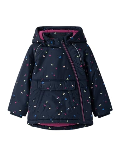 NAME IT Mädchen Nmfmicco Jacket Aop2 Steppjacke, Dark Sapphire, 80 von NAME IT