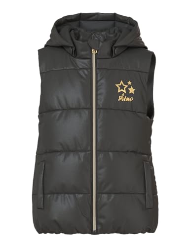 NAME IT Mädchen Nmfmonay Vest Pb Steppweste, Schwarz, 80 von NAME IT