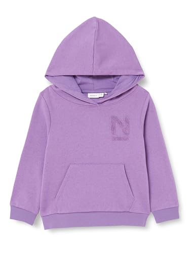 NAME IT Mädchen Nmfodessa Ls Sweat Wh Bru Kapuzenpullover, Amethyst Orchid, 104 von NAME IT