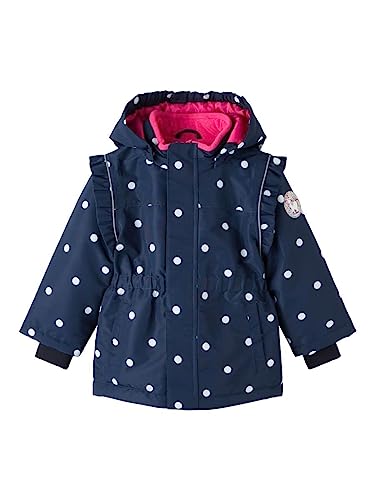 NAME IT Mädchen Nmfsnow05 Jacket Dot Fo Jacke, Dark Sapphire, 116 EU von NAME IT