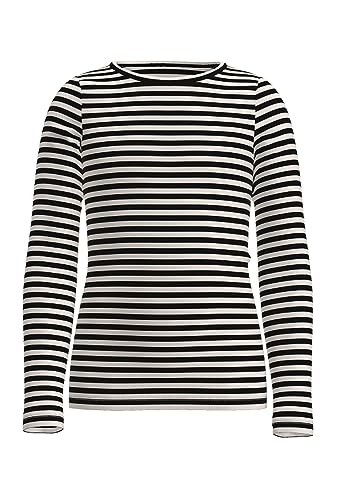 NAME IT Mädchen Nmfsuraja Slim Ls Top Noos, Black/Stripes:stripe, 104 von NAME IT