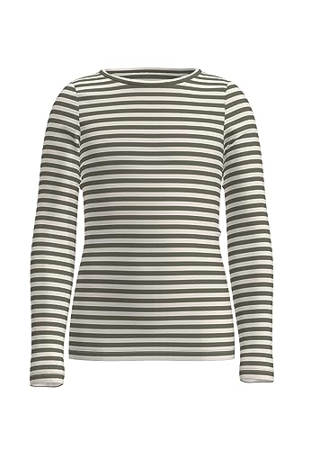 NAME IT Mädchen Nmfsuraja Slim Ls Top Noos, Deep Lichen Green/Stripes:stripe, 110 von NAME IT