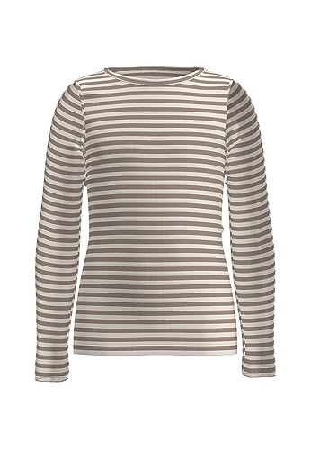 NAME IT Mädchen Nmfsuraja Slim Ls Top Noos, Mocha Meringue/Stripes:stripe, 86 von NAME IT