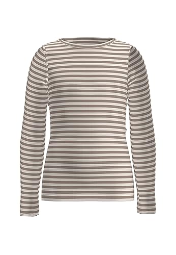 NAME IT Mädchen Nmfsuraja Slim Ls Top Noos, Mocha Meringue/Stripes:stripe, 98 von NAME IT