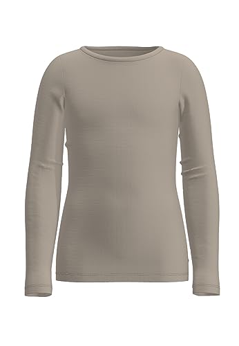 NAME IT Mädchen Nmfsuraja Slim Ls Top Noos, Pure Cashmere, 110 von NAME IT