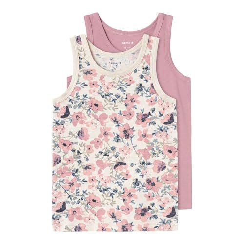NAME IT Mädchen Nmftank Top 2p Nostalgia Flower Noos, Nostalgia Rose, 86 von NAME IT