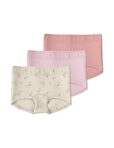 NAME IT Mädchen Nmftights 3P Flower Noos, Turtledove, Numeric_104 von NAME IT