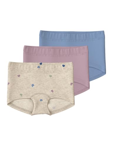 NAME IT Mädchen Nmftights 3P Hearts Noos, Peyote Melange, Numeric_116 von NAME IT