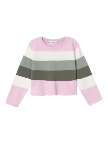 NAME IT Mädchen Nmfvajsas Short Knit Strickpullover, Lily Pad, 110 EU von NAME IT