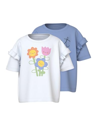 NAME IT Mädchen Nmfvilena 2P Ss RLX Top (2er Pack) EU 116 von NAME IT