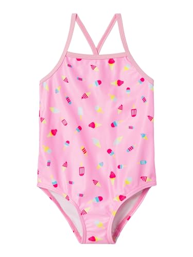 NAME IT Mädchen Nmfzille Swimsuit Box Tb Badeanzug 13225776,Lilac Sachet/AOP:Icecream,86-92 von NAME IT
