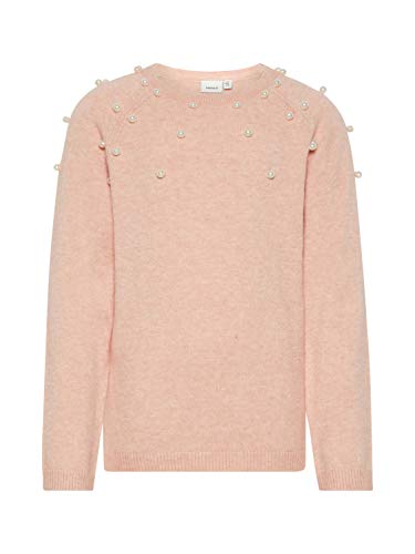 NAME IT Mädchen Pullover mit Perlen in rosa 158-164 von NAME IT