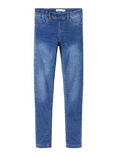 NAME IT Mädchen Skinny Jeans-Hose aus weichem Denim Medium Blue Denim 158 von NAME IT