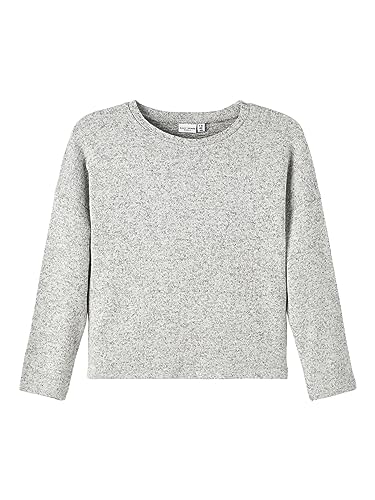 NAME IT Mädchen Strickpullover Grey Melange-116 von NAME IT
