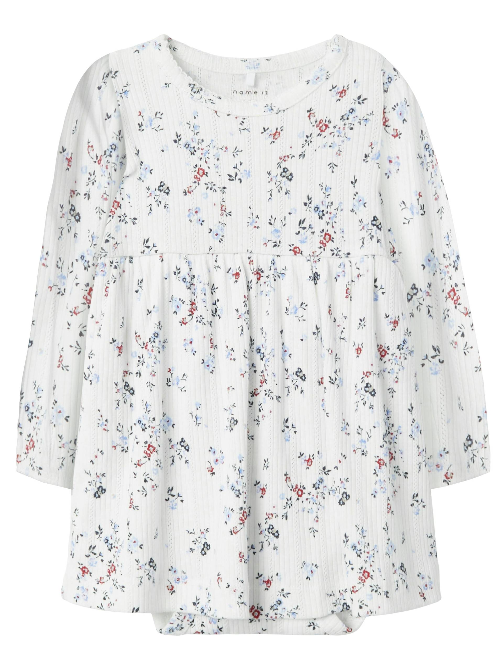 NAME IT - NBFFILINE LS BODY DRESS cloud dancer - Gr. - 74 von NAME IT