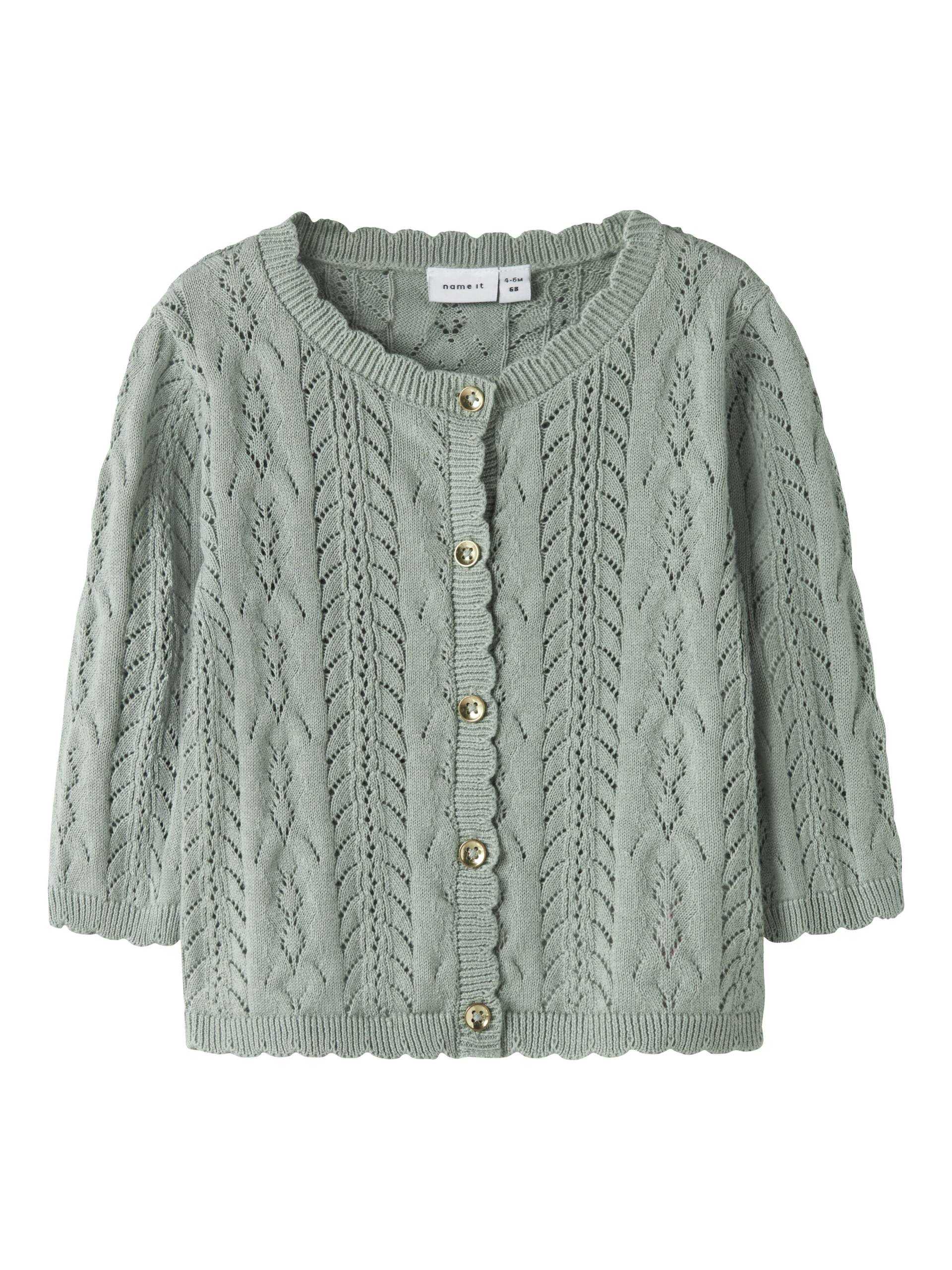 NAME IT - NBFJOLLIE LS KNIT CARD slate gray - Gr. - 56 von NAME IT