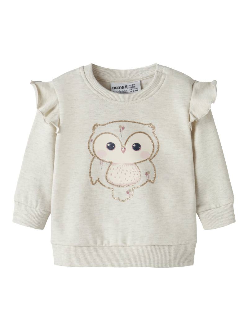 NAME IT - NBFNILDA LS SWEAT BRU peyote melange - Gr. - 56 von NAME IT