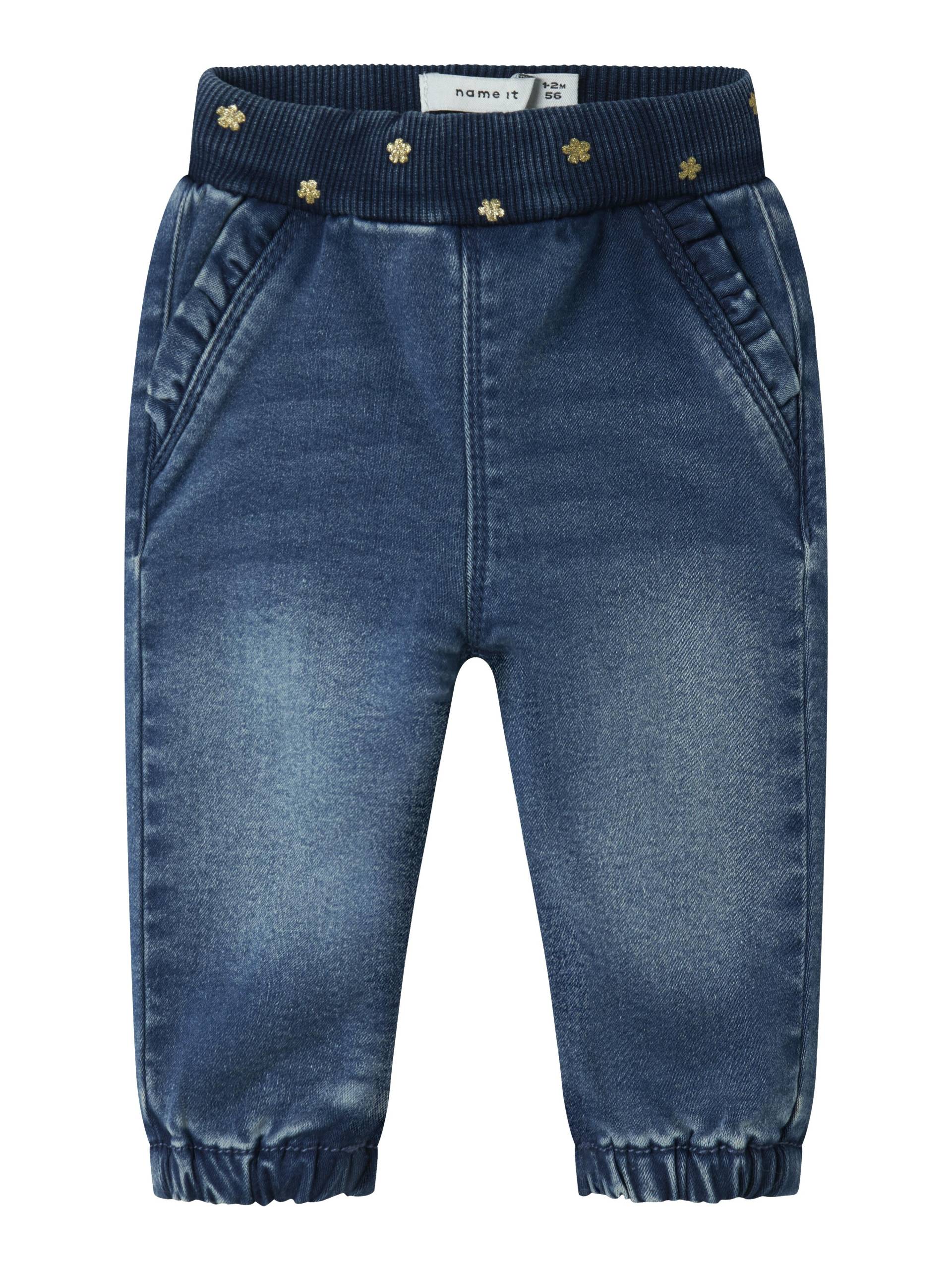 NAME IT - NBFROSE REG R FLEECE JEANS 6610-AN O medium blue denim - Gr. - 80 von NAME IT