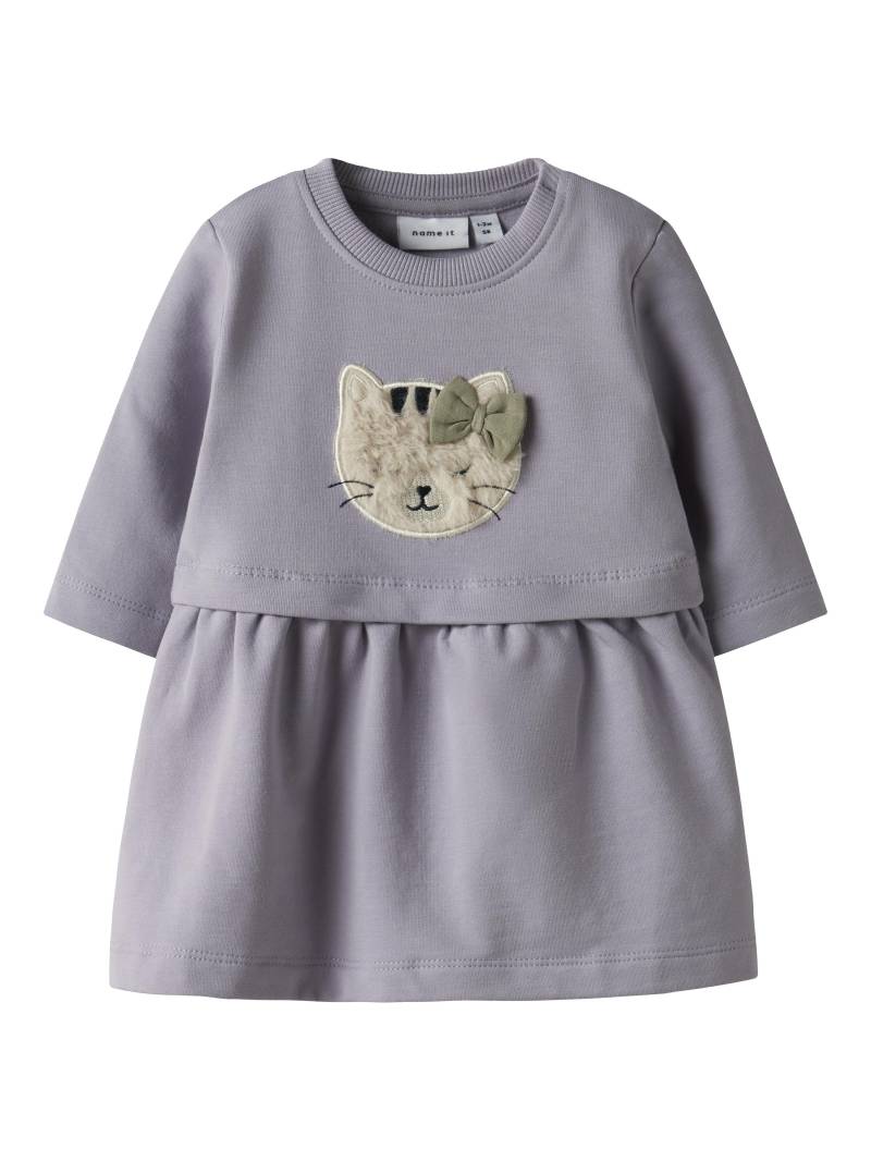 NAME IT - NBFTACATHY LS SWEAT DRESS BRU lavender gray - Gr. - 68 von NAME IT