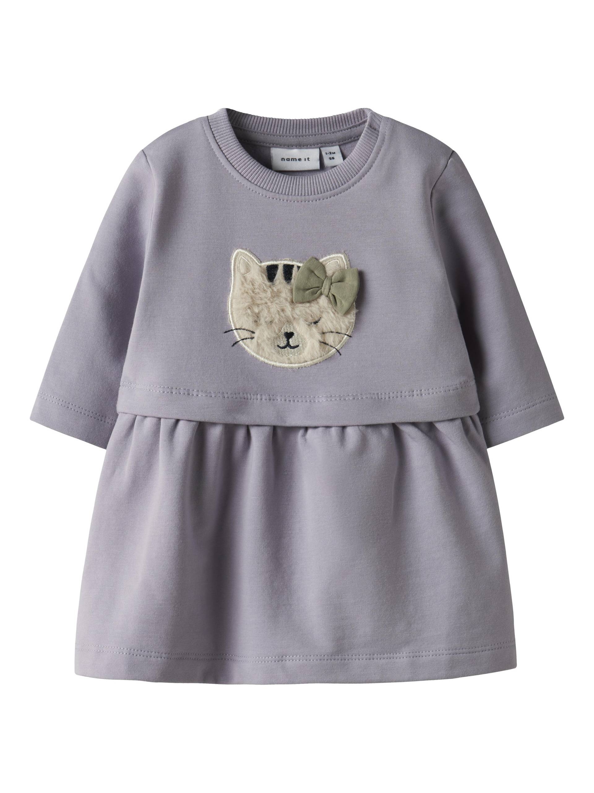 NAME IT - NBFTACATHY LS SWEAT DRESS BRU lavender gray - Gr. - 80 von NAME IT