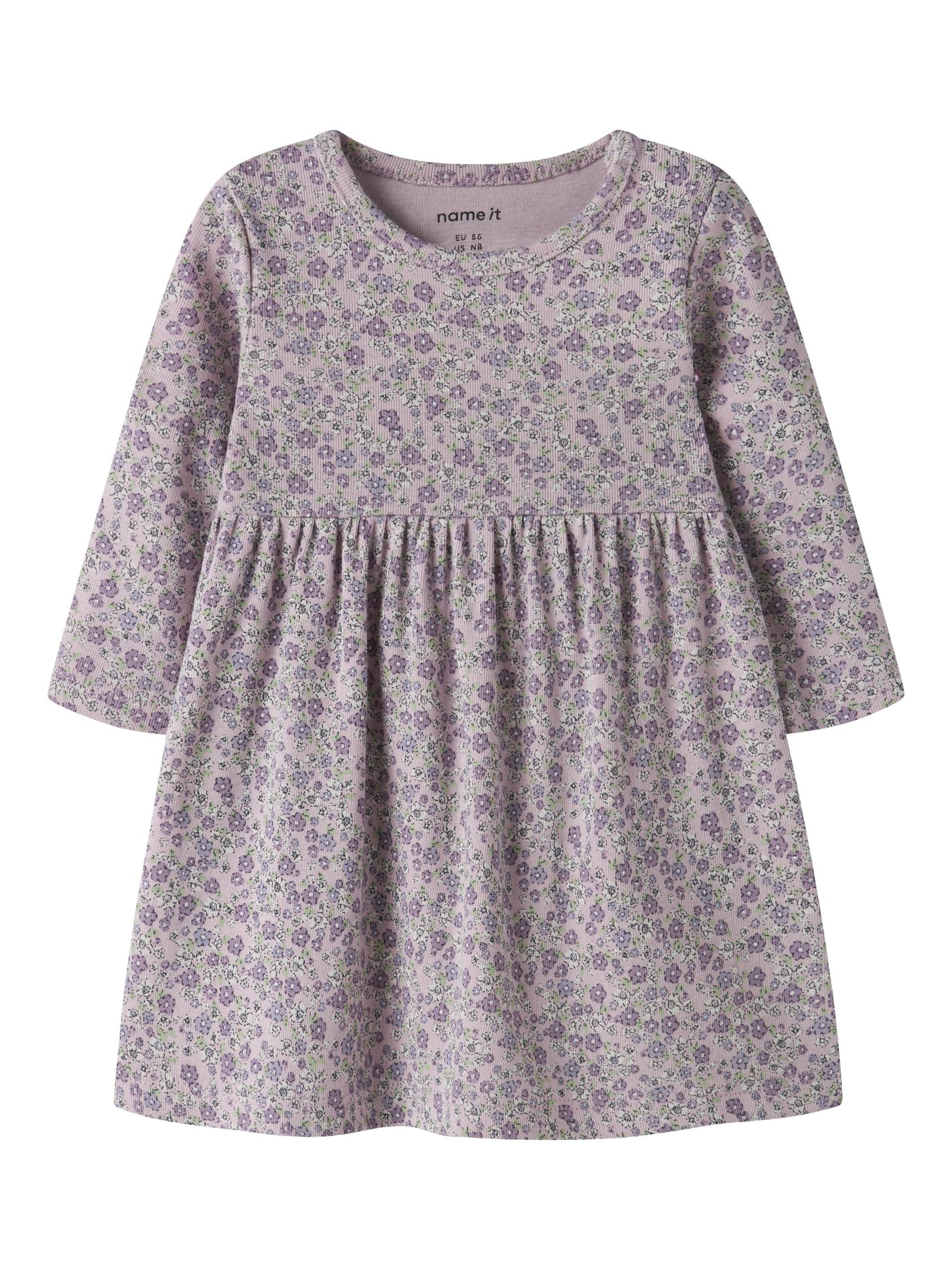 NAME IT - NBFTULINE LS DRESS dawn pink - Gr. - 74 von NAME IT