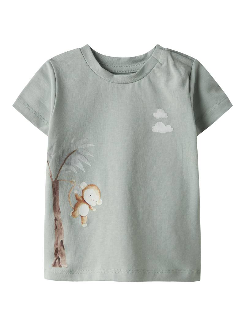 NAME IT - NBMHARRISON SS TOP BOX aqua gray - Gr. - 68 von NAME IT
