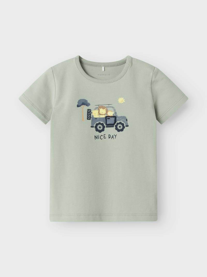 NAME IT - NBMHOLLOW SS TOP BOX aqua gray - Gr. - 74 von NAME IT