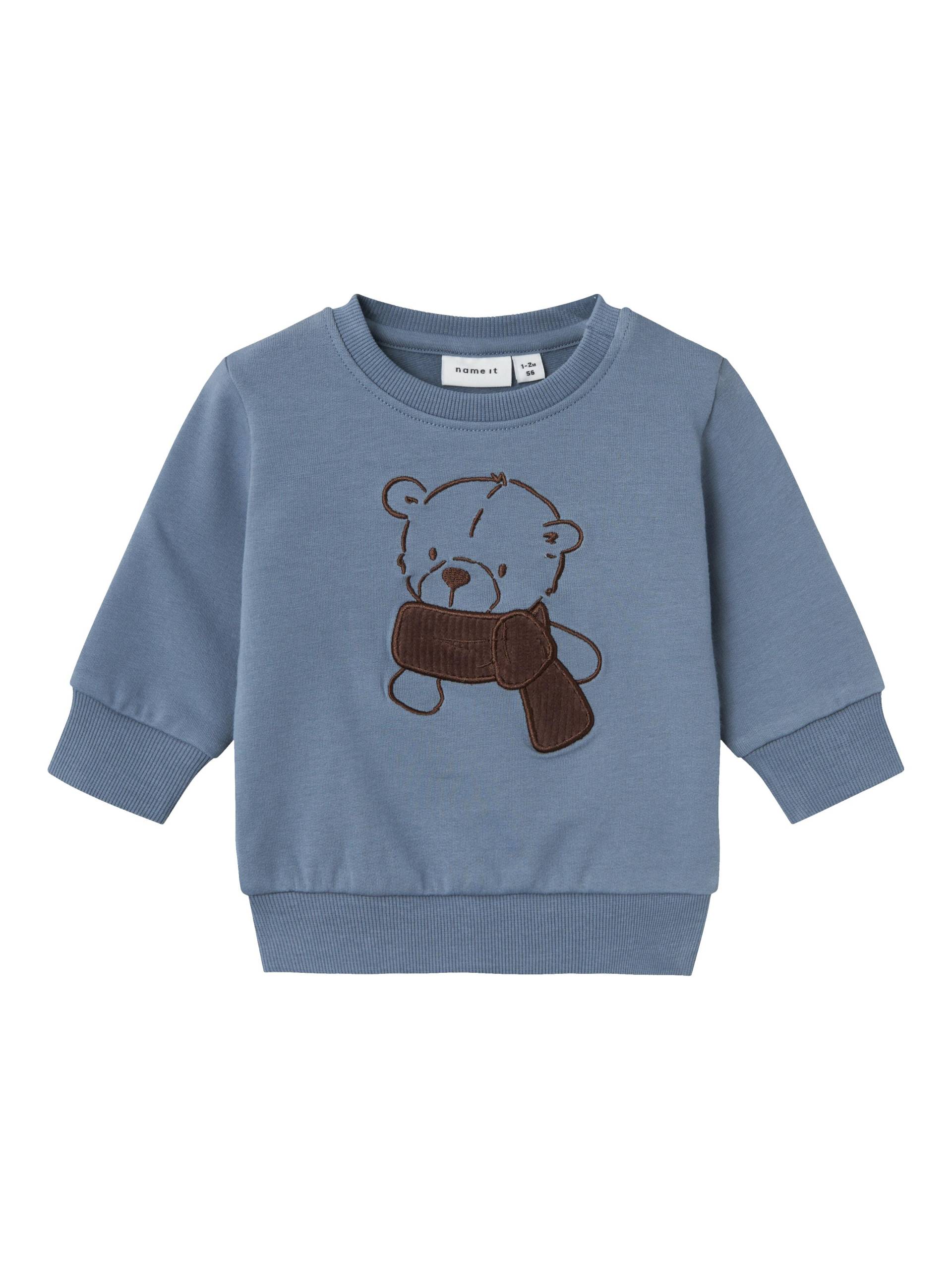 NAME IT - NBMROALD SWEAT O NECK BRU flint stone - Gr. - 80 von NAME IT