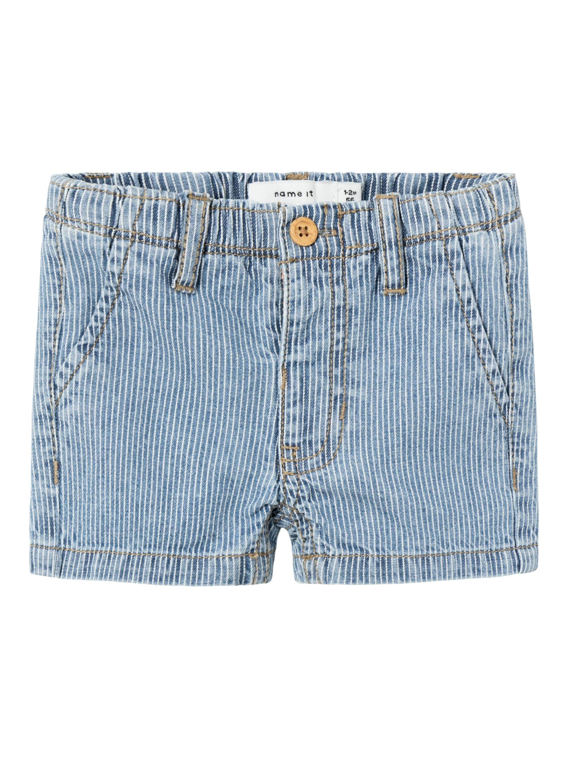 NAME IT - NBMRYAN STRIPE DNM L SHORTS 9435-IP H light blue denim - Gr. - 74 von NAME IT
