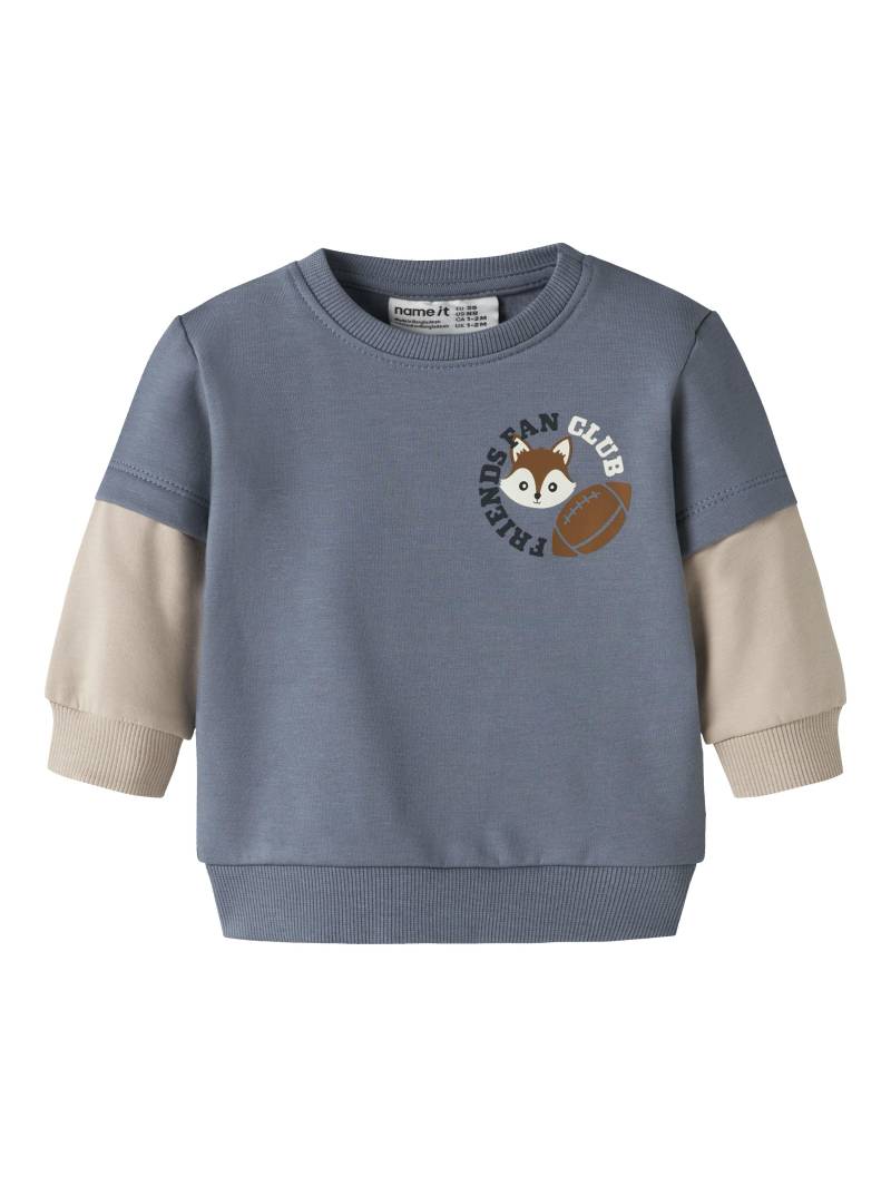 NAME IT - NBMSUMO LS SWEAT BRU flint stone - Gr. - 74 von NAME IT
