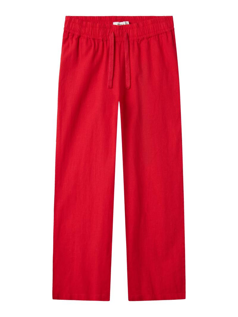 NAME IT - NKFFALINNEN STRAIGHT PANT chinese red - Gr. - 134 von NAME IT