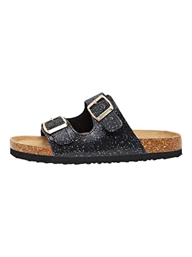 NAME IT NKFFLORA NOOS Sandal, Black/Print:Glitter, 39 EU von NAME IT