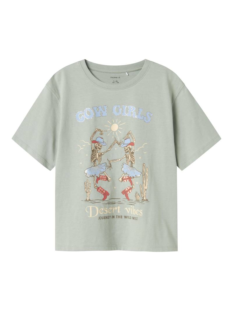 NAME IT - NKFHATTA SS NREG TOP BOX aqua gray von NAME IT
