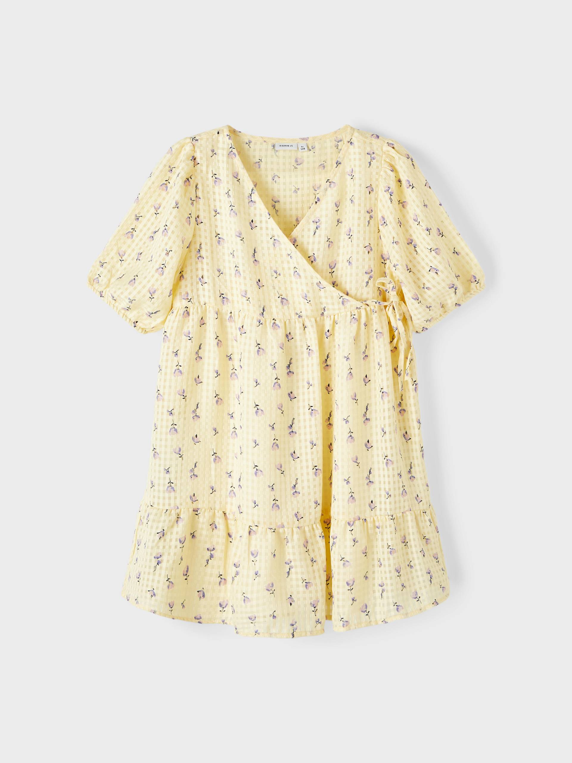 NAME IT - NKFHINAGE SS WRAP DRESS double cream - Gr. - 152 von NAME IT