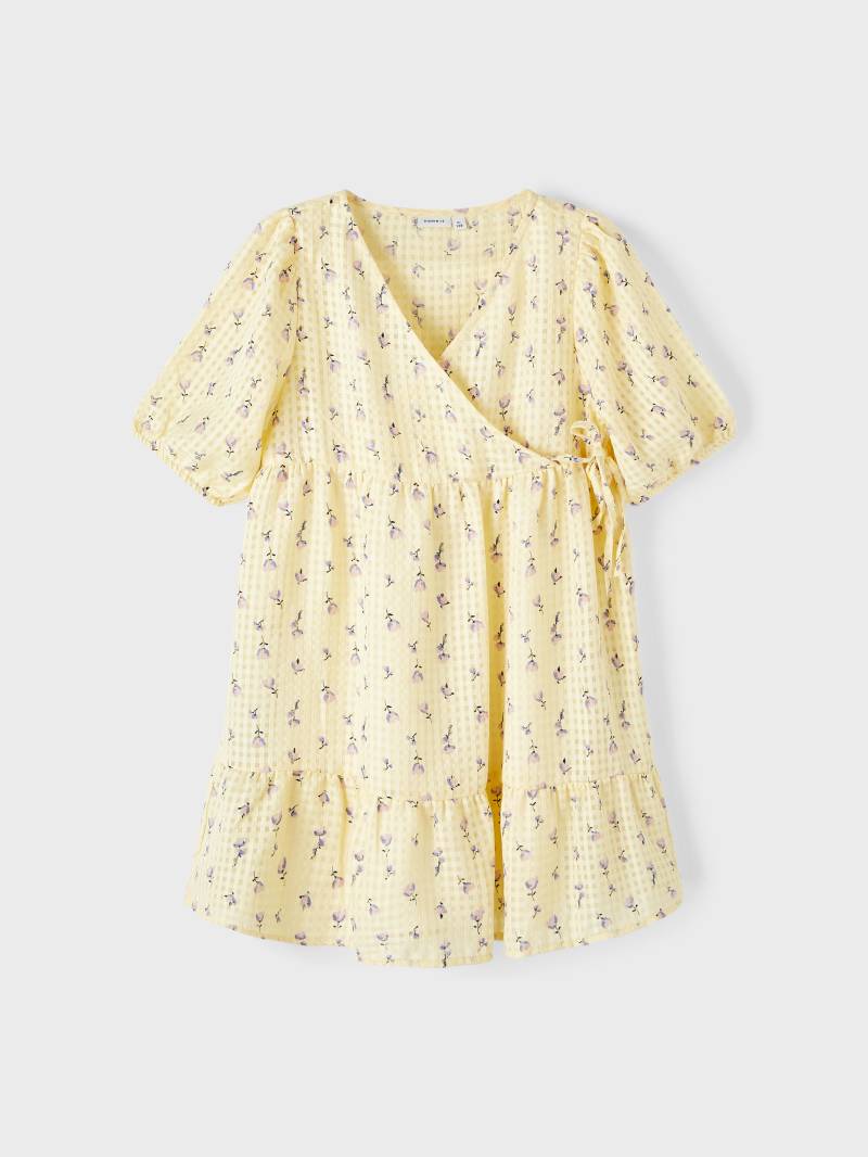 NAME IT - NKFHINAGE SS WRAP DRESS double cream - Gr. - 152 von NAME IT