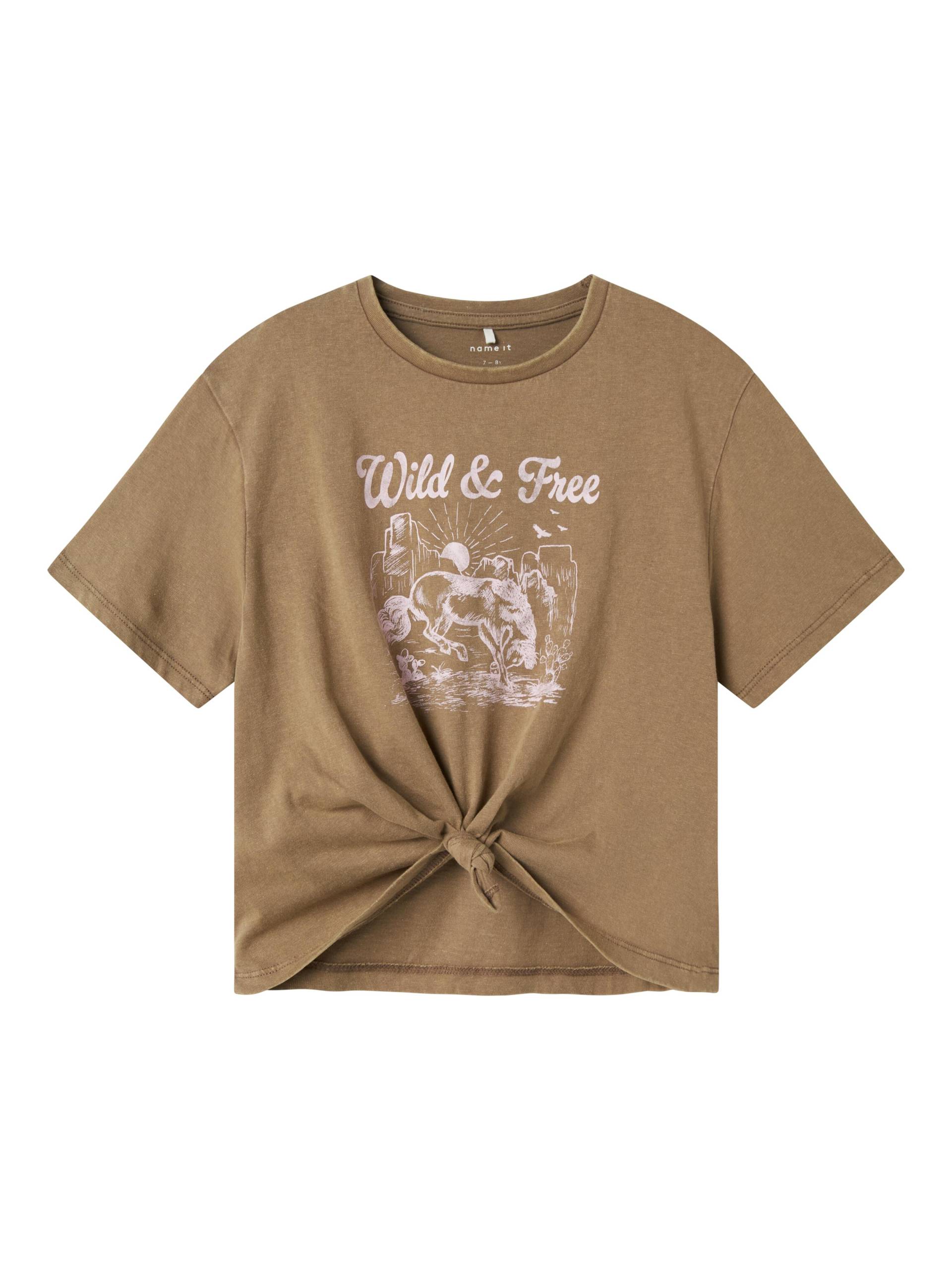 NAME IT - NKFHOLYR SS SHORT NREG TOP BOX walnut von NAME IT