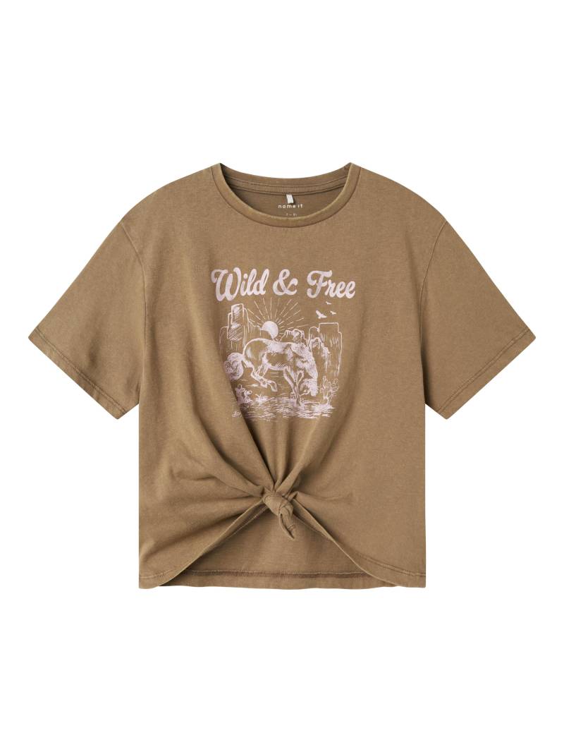 NAME IT - NKFHOLYR SS SHORT NREG TOP BOX walnut von NAME IT