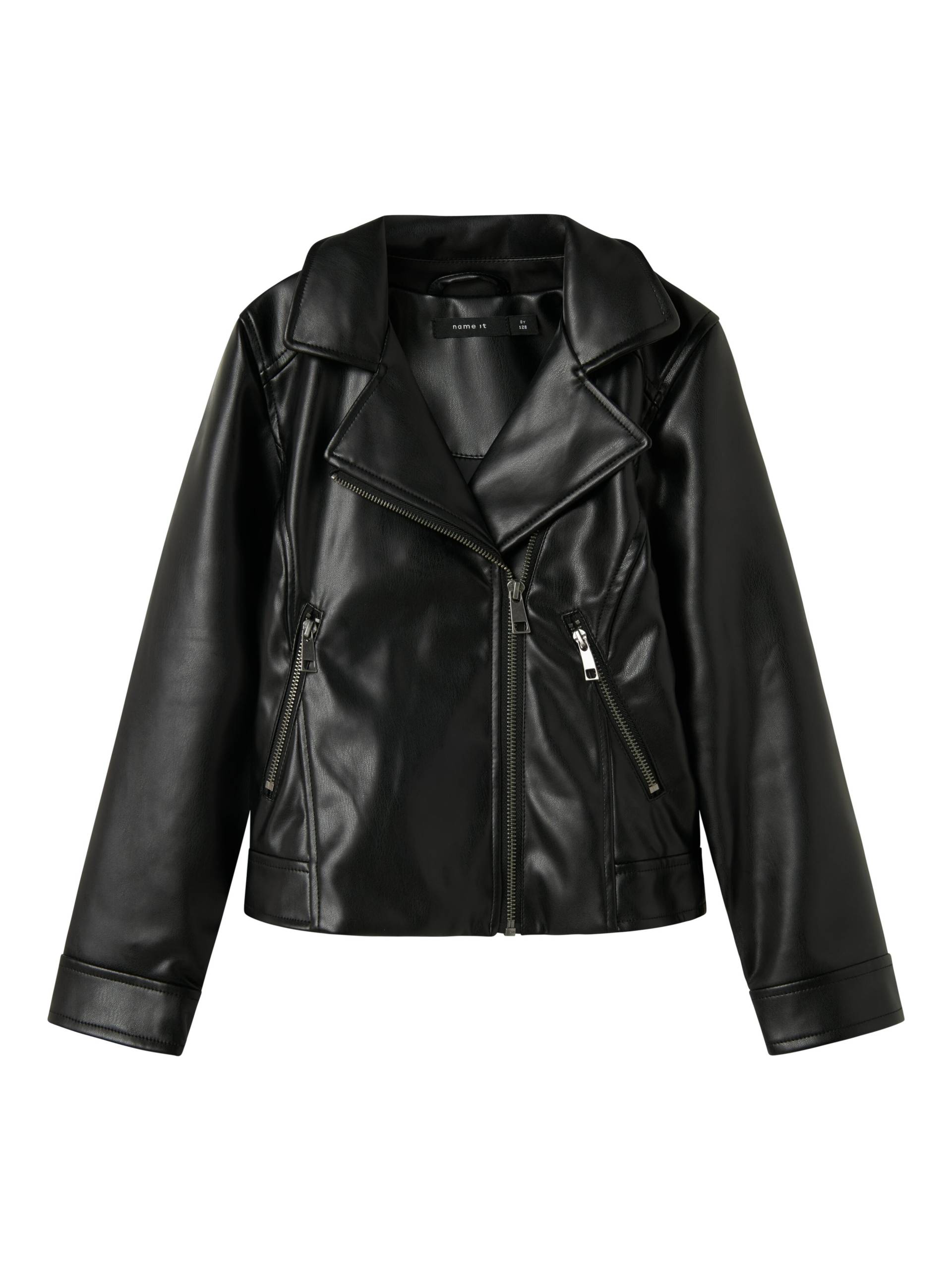 NAME IT - NKFMADINA PU JACKET TB black - Gr. - 134 von NAME IT