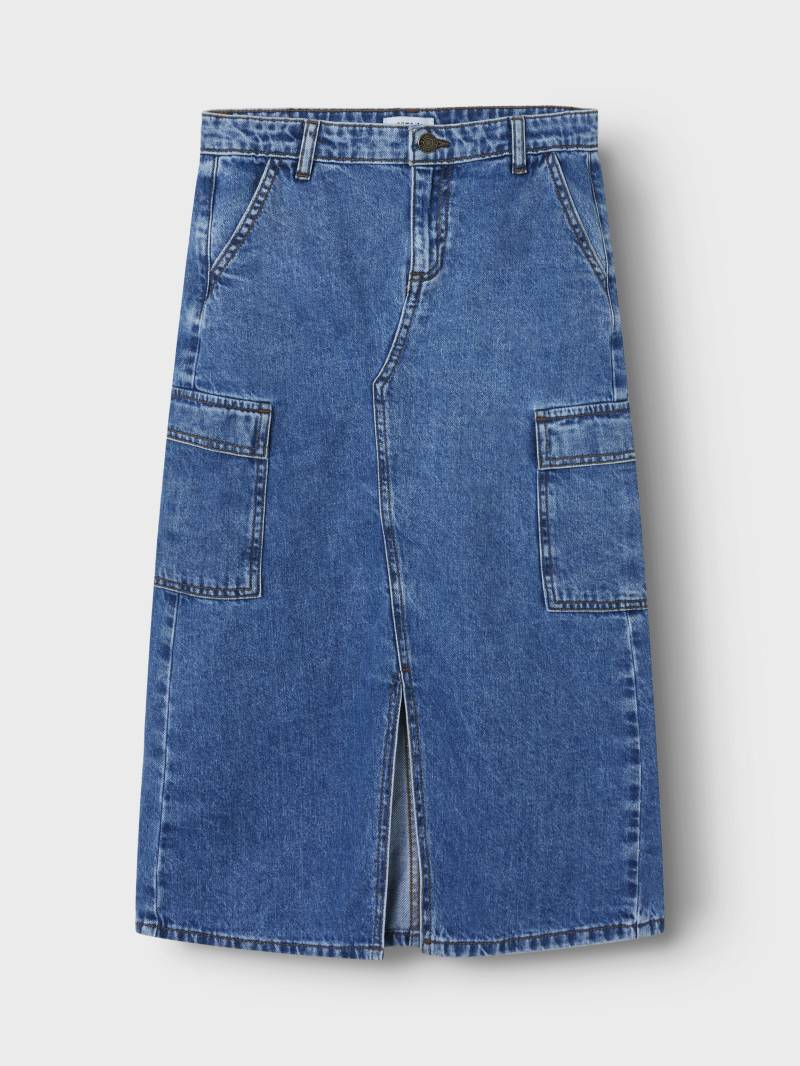 NAME IT - NKFMARIA DNM LONG CARGO SKIRT 2718-BE BF medium blue denim - Gr. - 158 von NAME IT