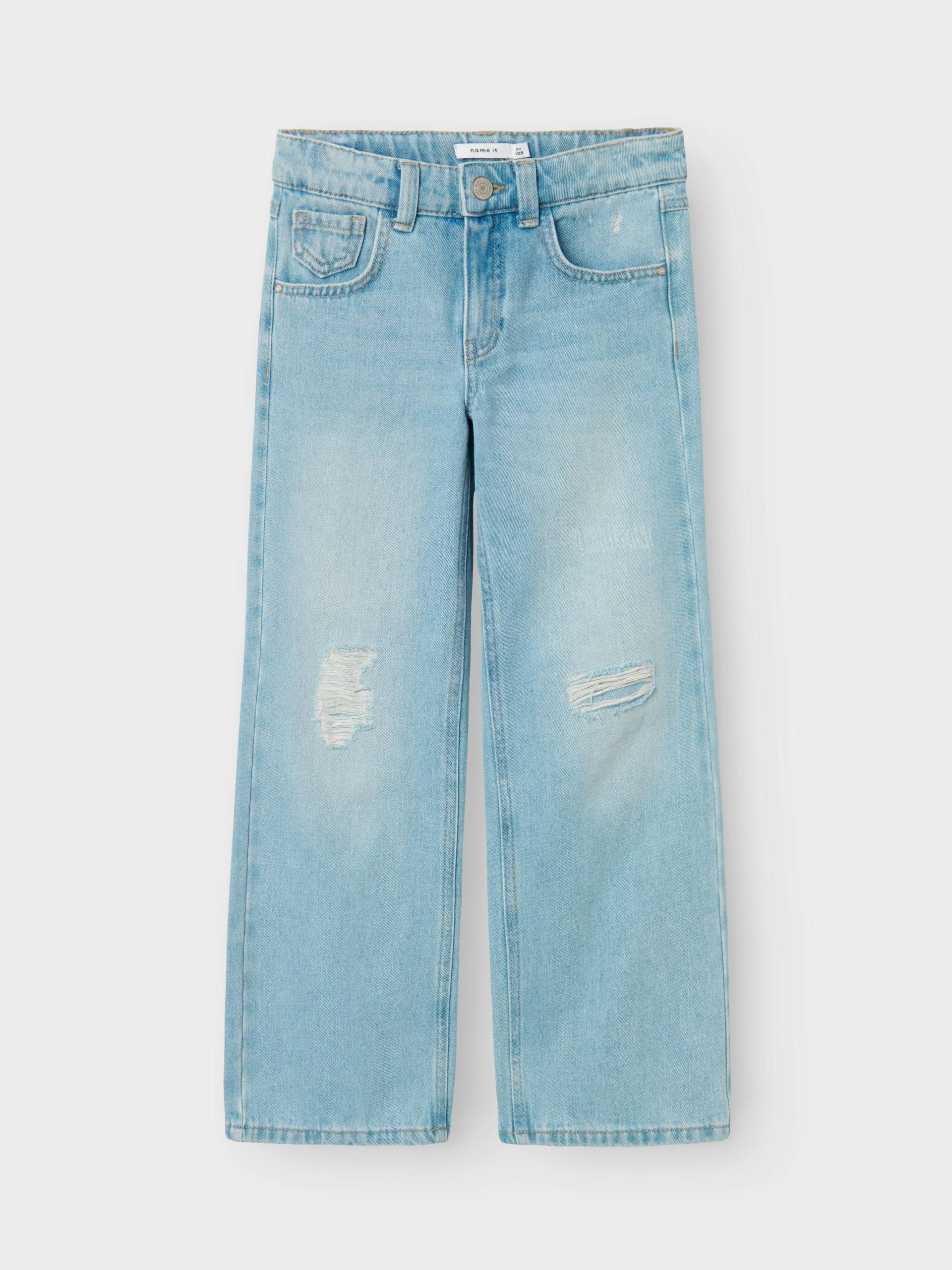 NAME IT - NKFROSE HW WIDE JEANS DESTR 1411-BE NOOS light blue denim - Gr. - 146 von NAME IT